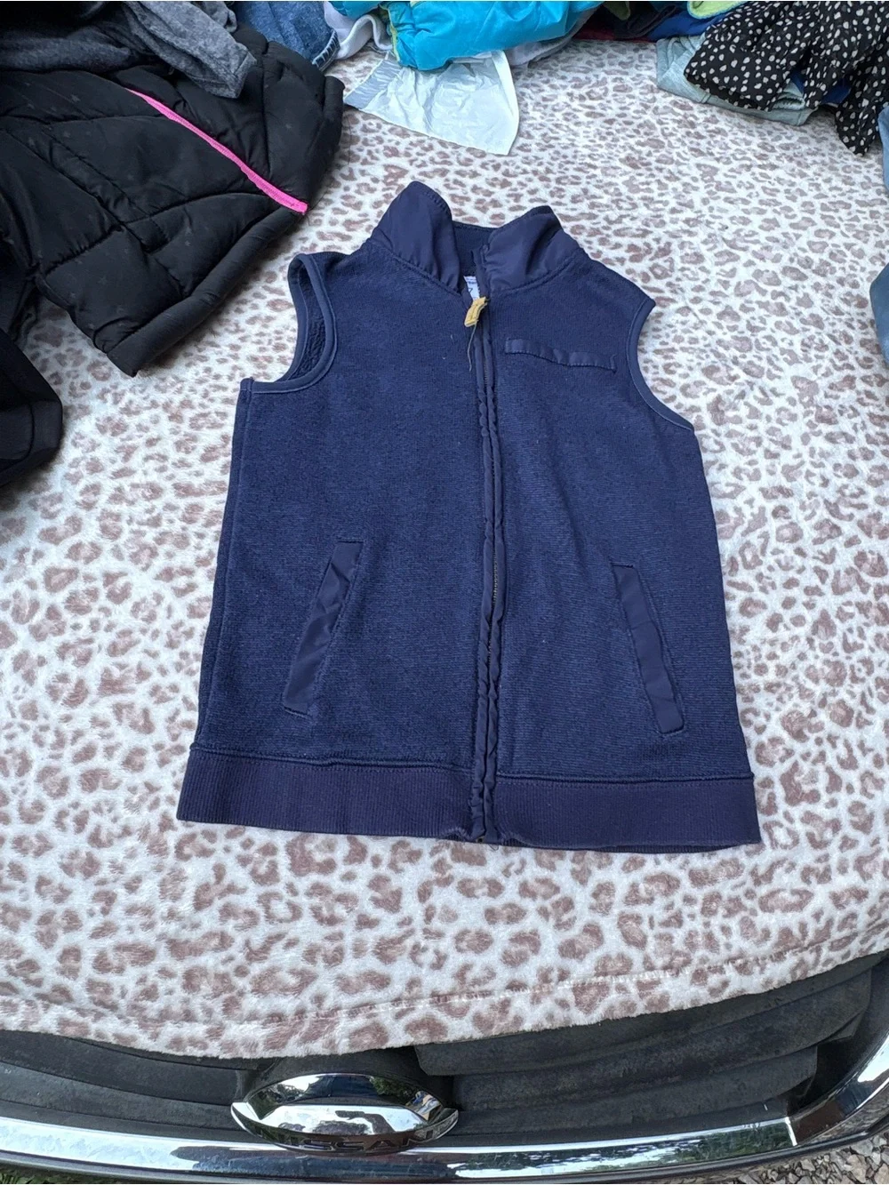 Carters Size 7 Navy Blue Zip Up Vest